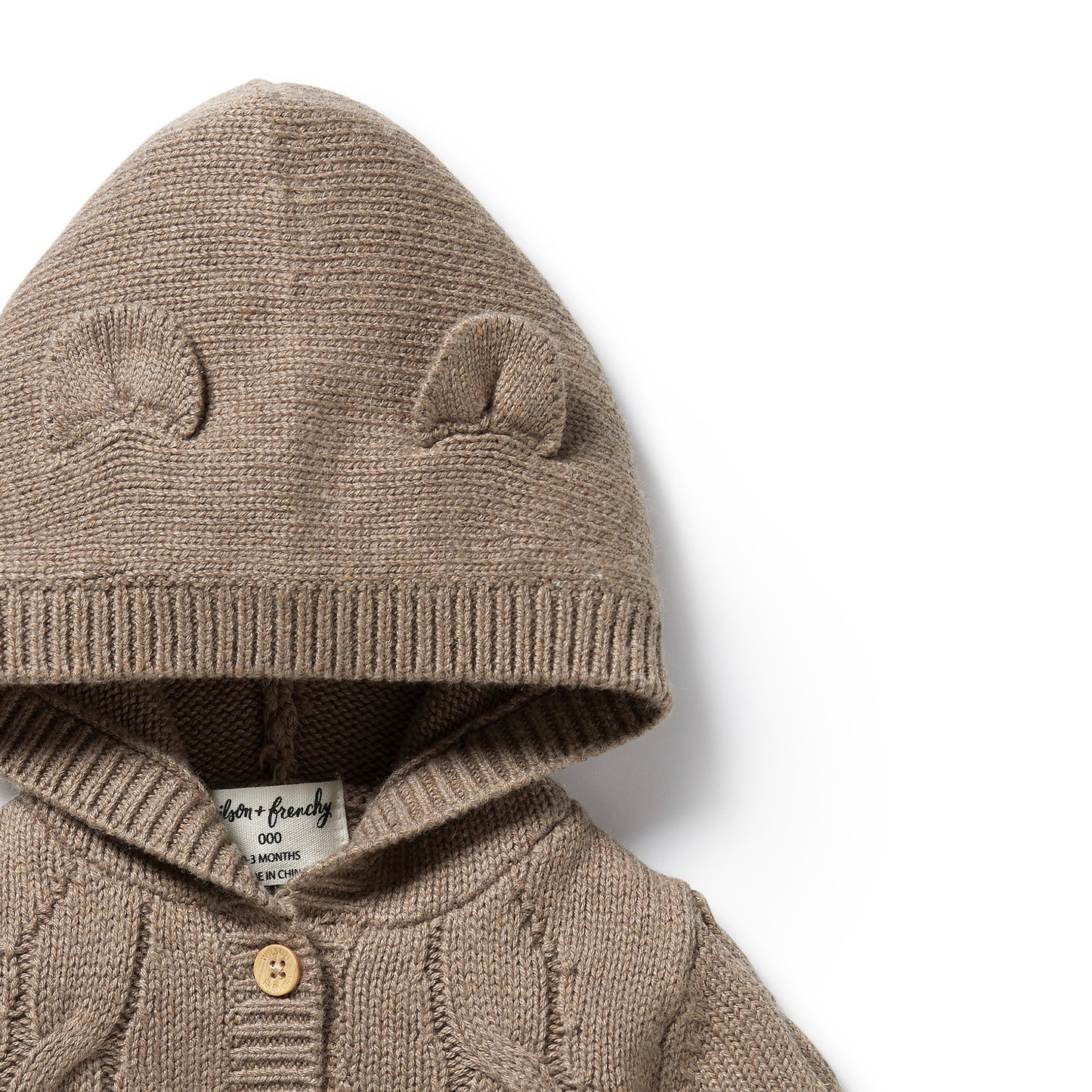 Wilson & Frenchy Knitted Cable Jacket Walnut