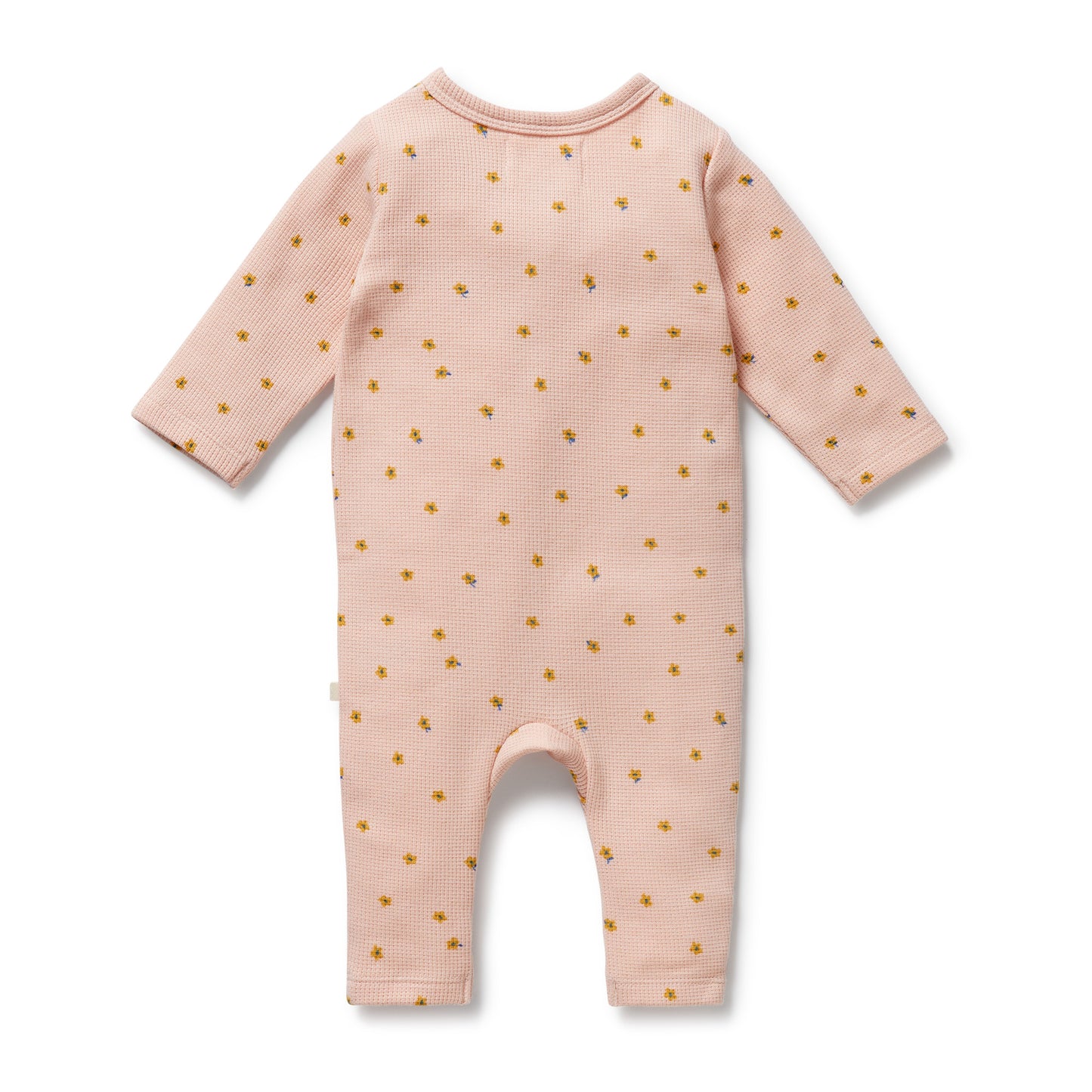 Wilson & Frenchy Organic Waffle Ruffle Zipsuit Little Fleur