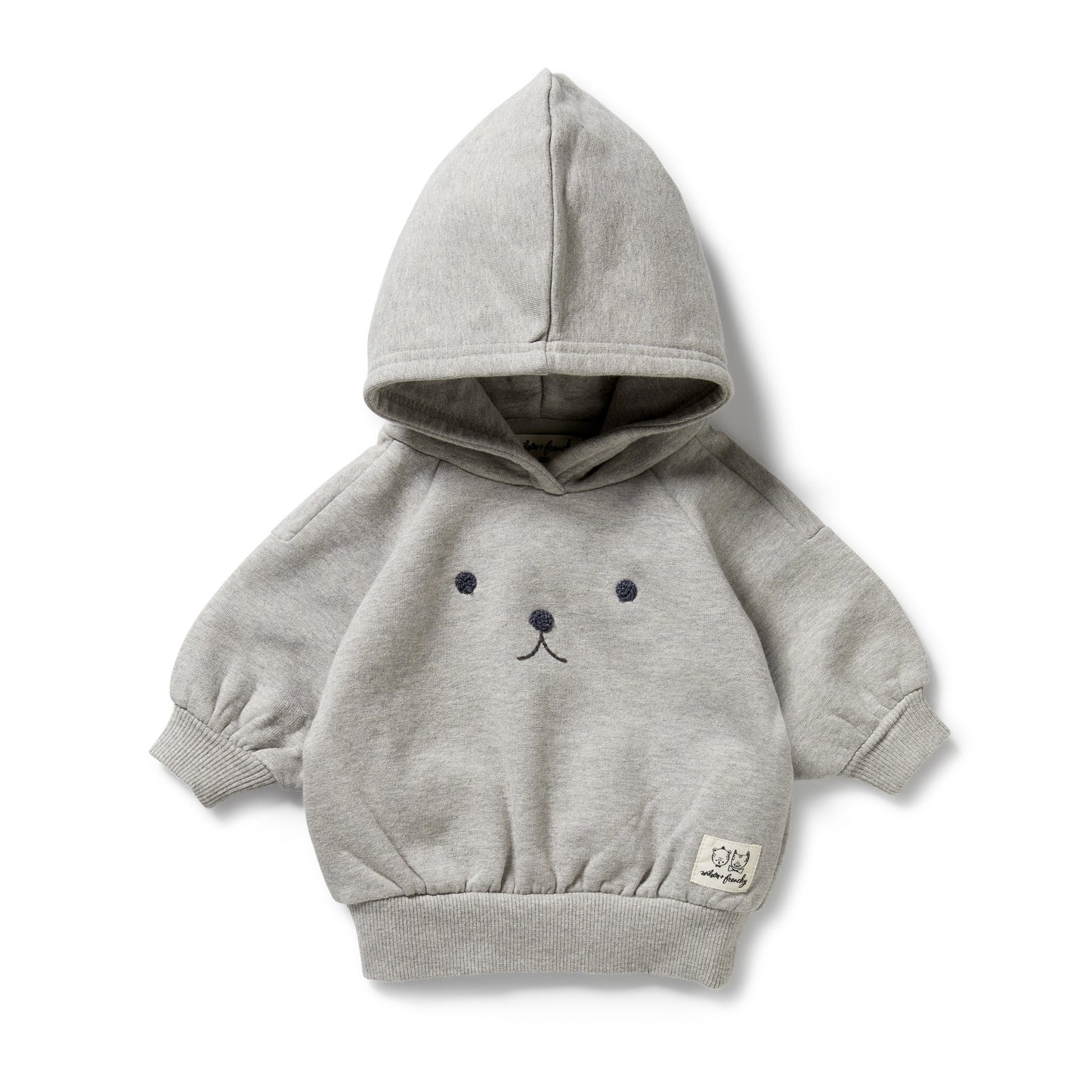 Wilson & Frenchy Organic Terry Hooded Sweat Charcoal