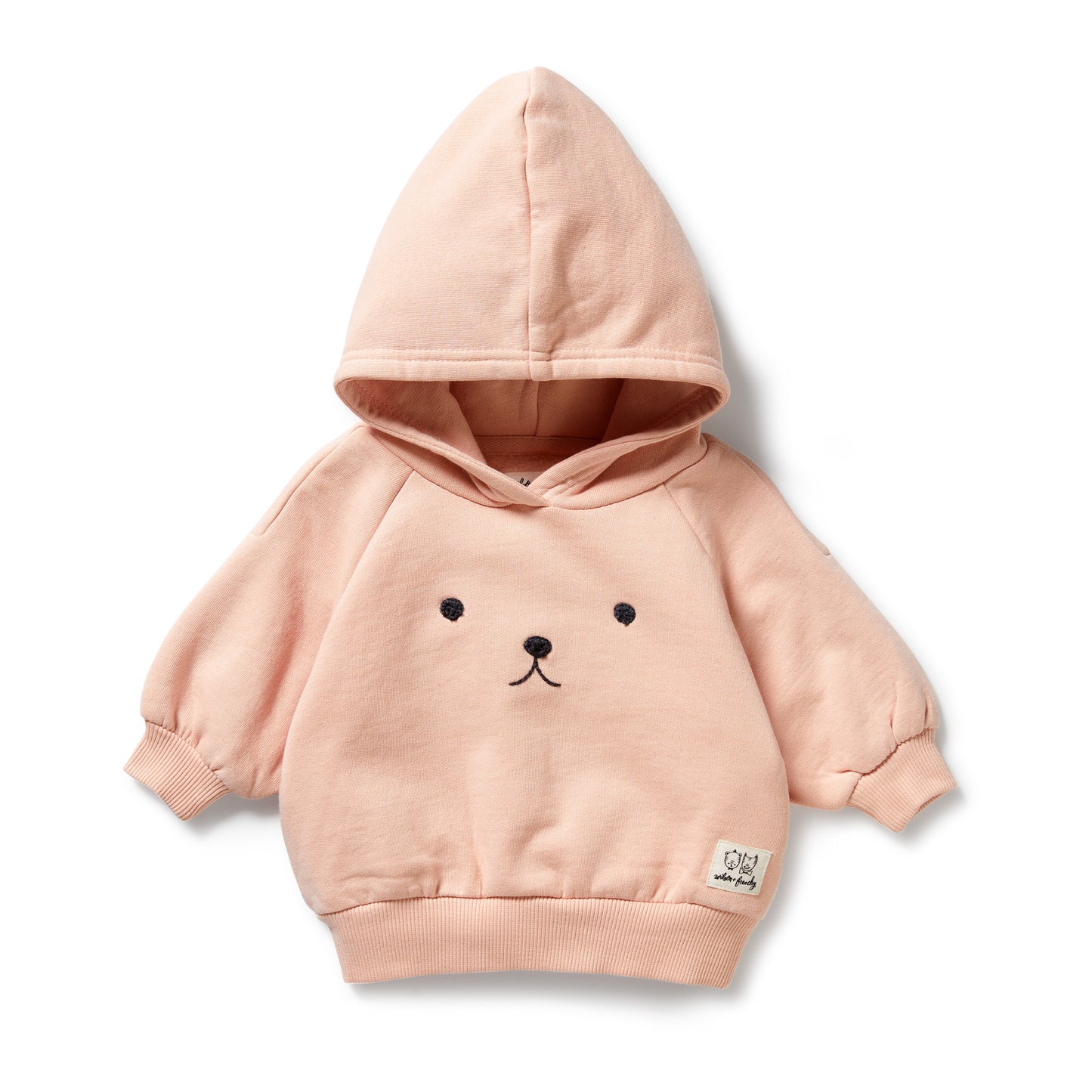 Wilson & Frenchy Organic Terry Hooded Sweat Blush Pink