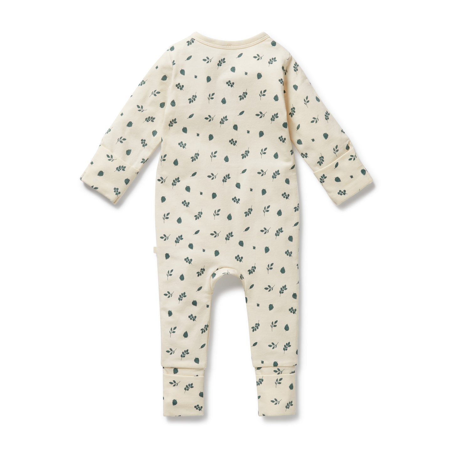 Wilson & Frenchy Organic Zipsuit with Feet Twilight Leaf