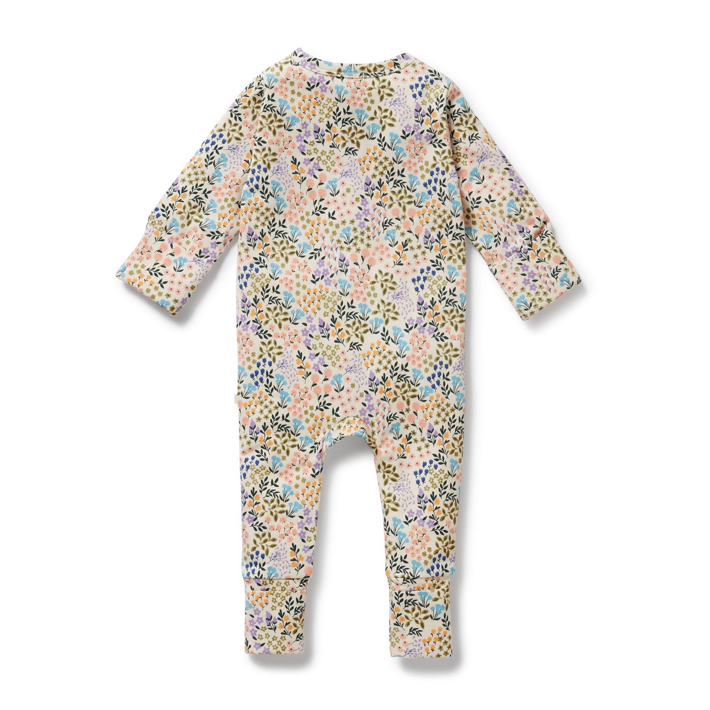 Wilson & Frenchy Organic Zipsuit with Feet Tiny Bloom