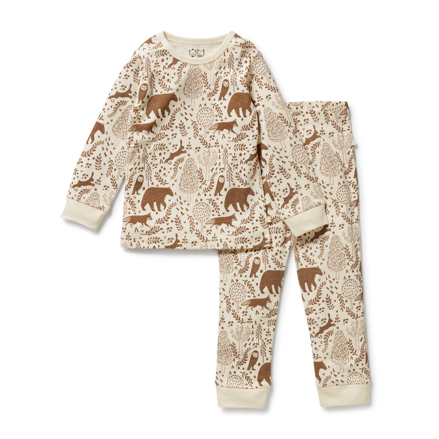 Wilson & Frenchy Organic Long Sleeved Pyjamas Winter Forest