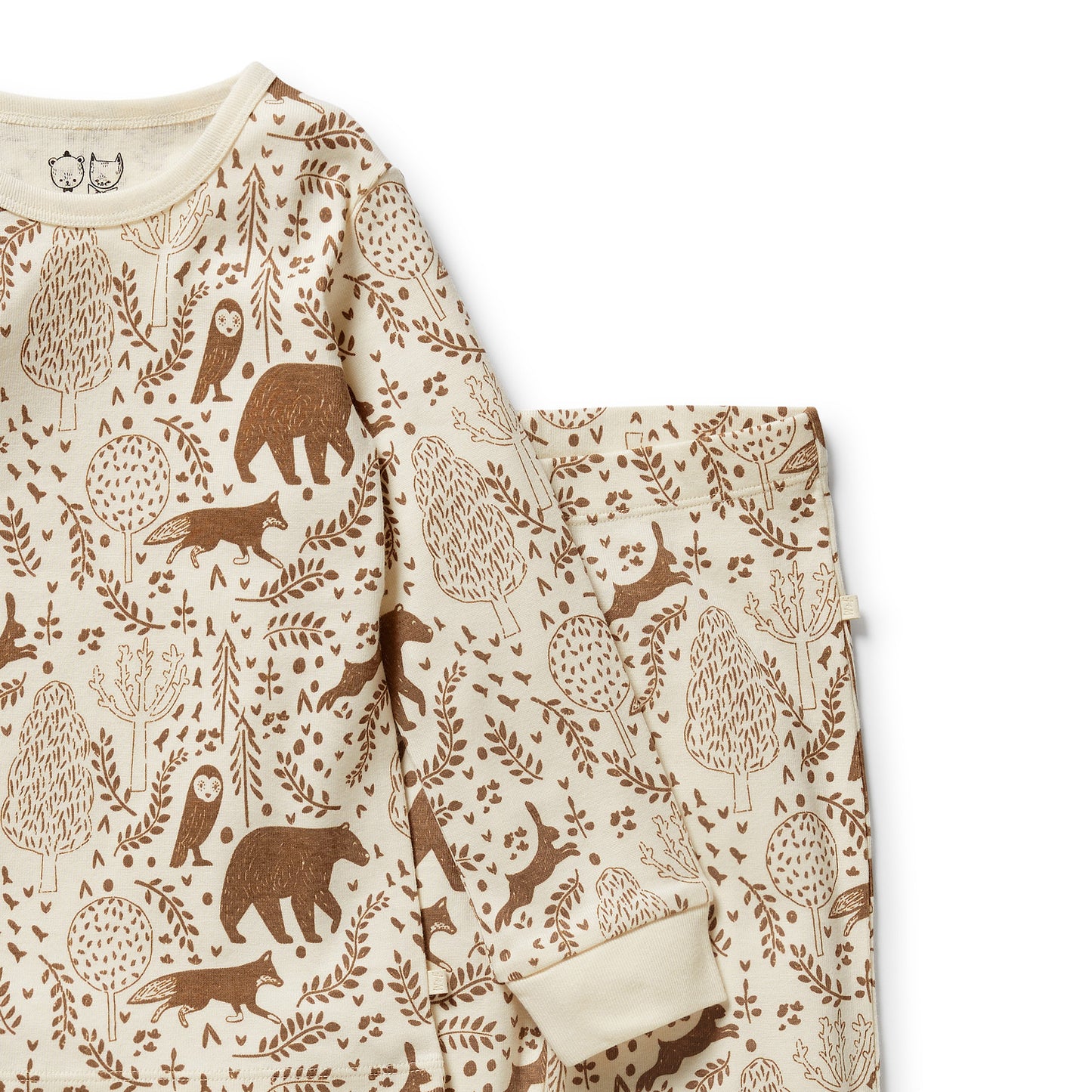 Wilson & Frenchy Organic Long Sleeved Pyjamas Winter Forest