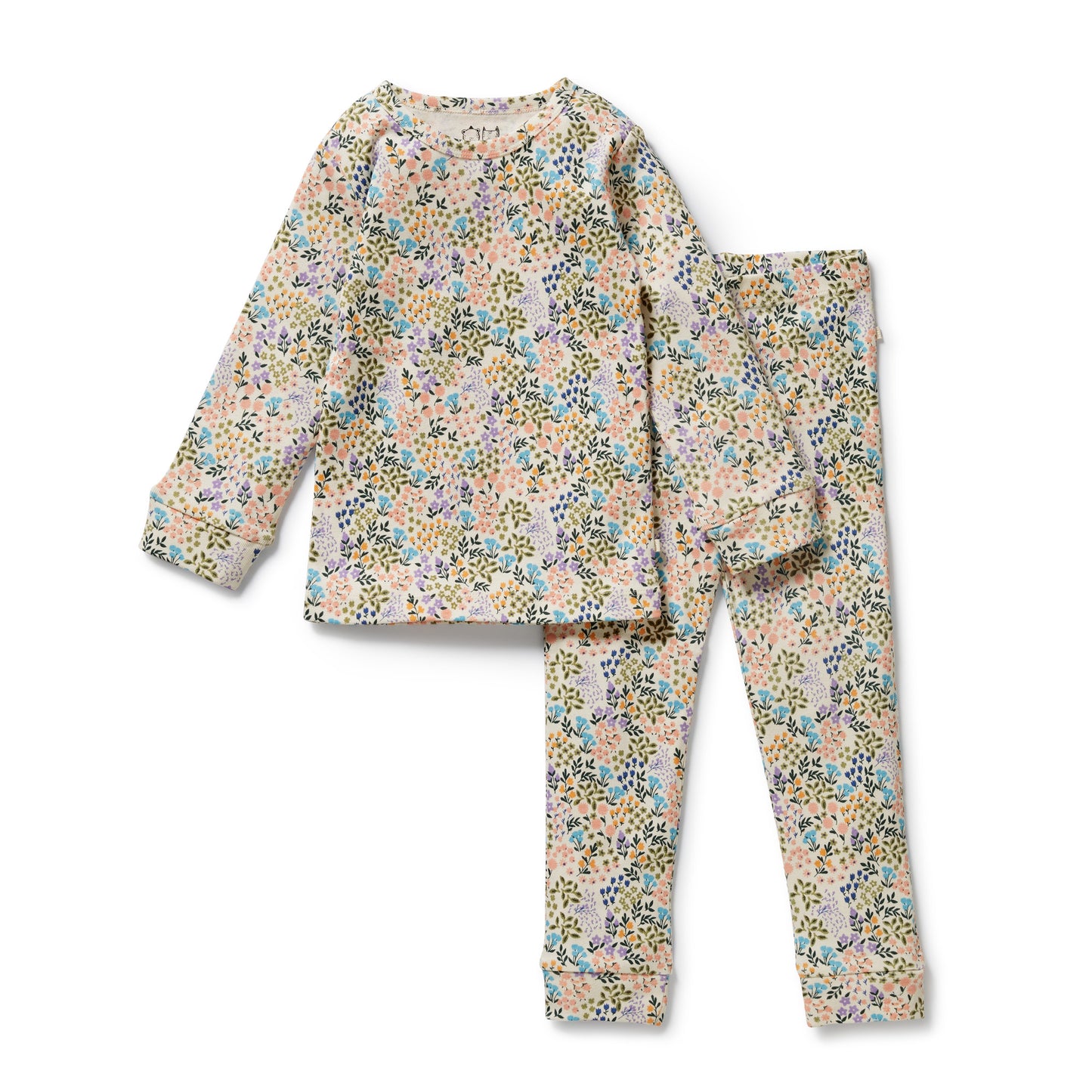 Wilson & Frenchy Organic Long Sleeved Pyjamas Tiny Bloom