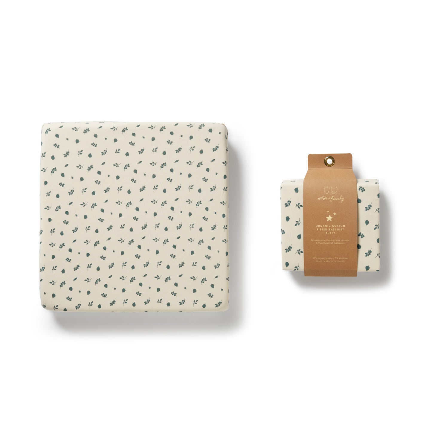 Wilson & Frenchy Organic Cot Sheet Twilight Leaf