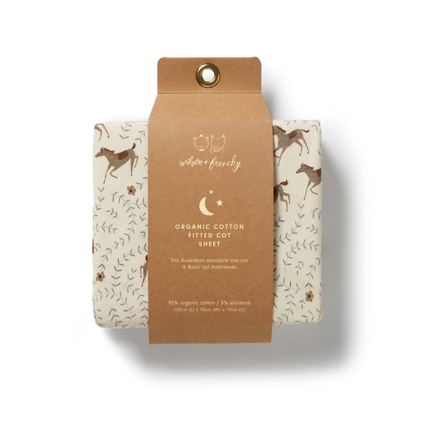 Wilson & Frenchy Organic Cot Sheet Trixie Horse