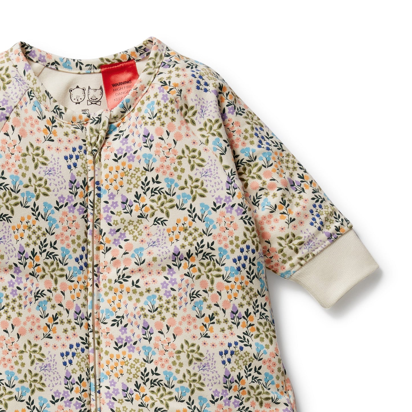 Wilson & Frenchy Organic Long Sleeved Sleeping Bag 3.5 TOG Tiny Bloom