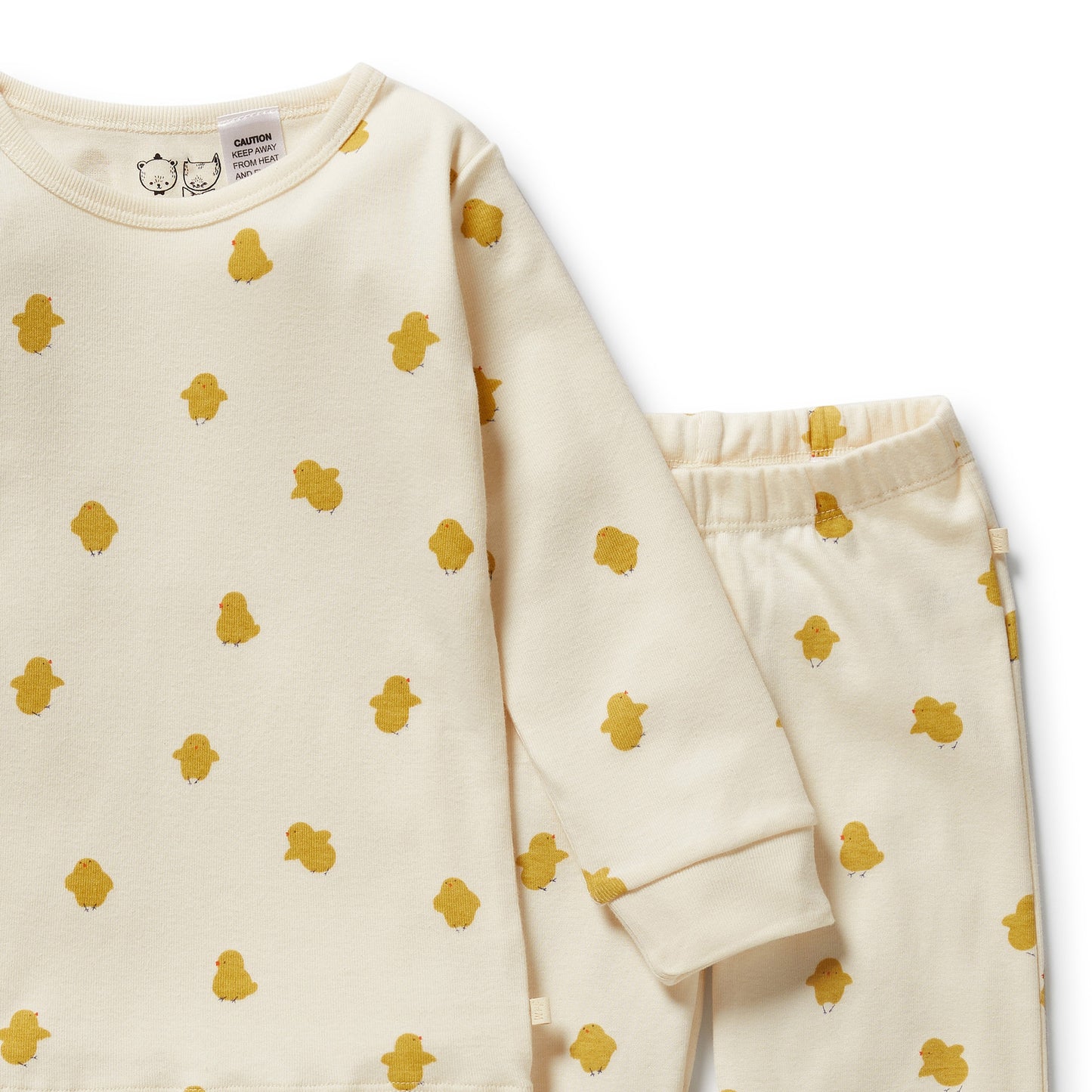 Wilson & Frenchy Organic Long Sleeved Pyjamas Little Chick
