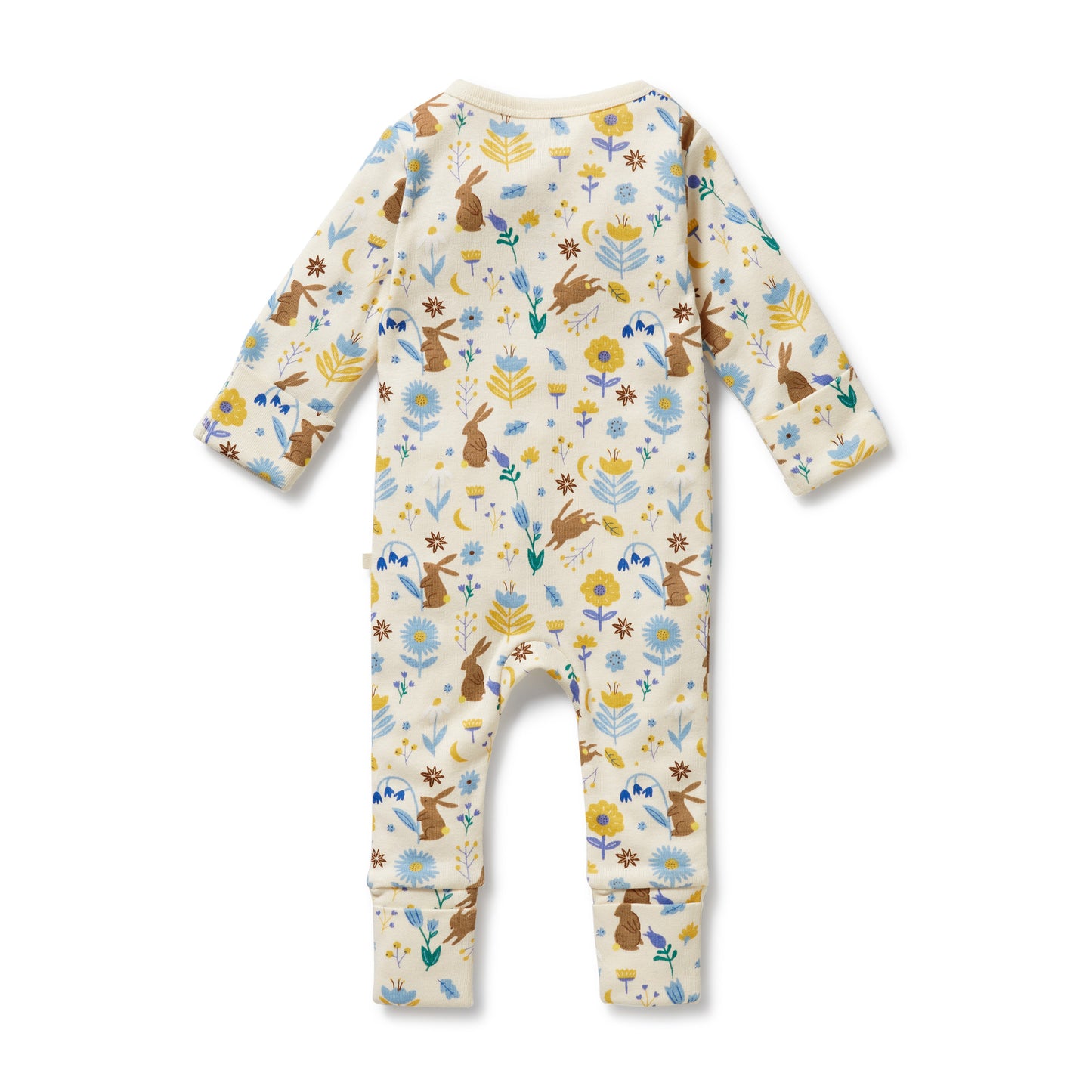 Wilson & Frenchy Organic Zipsuit with Feet Daisy Mae