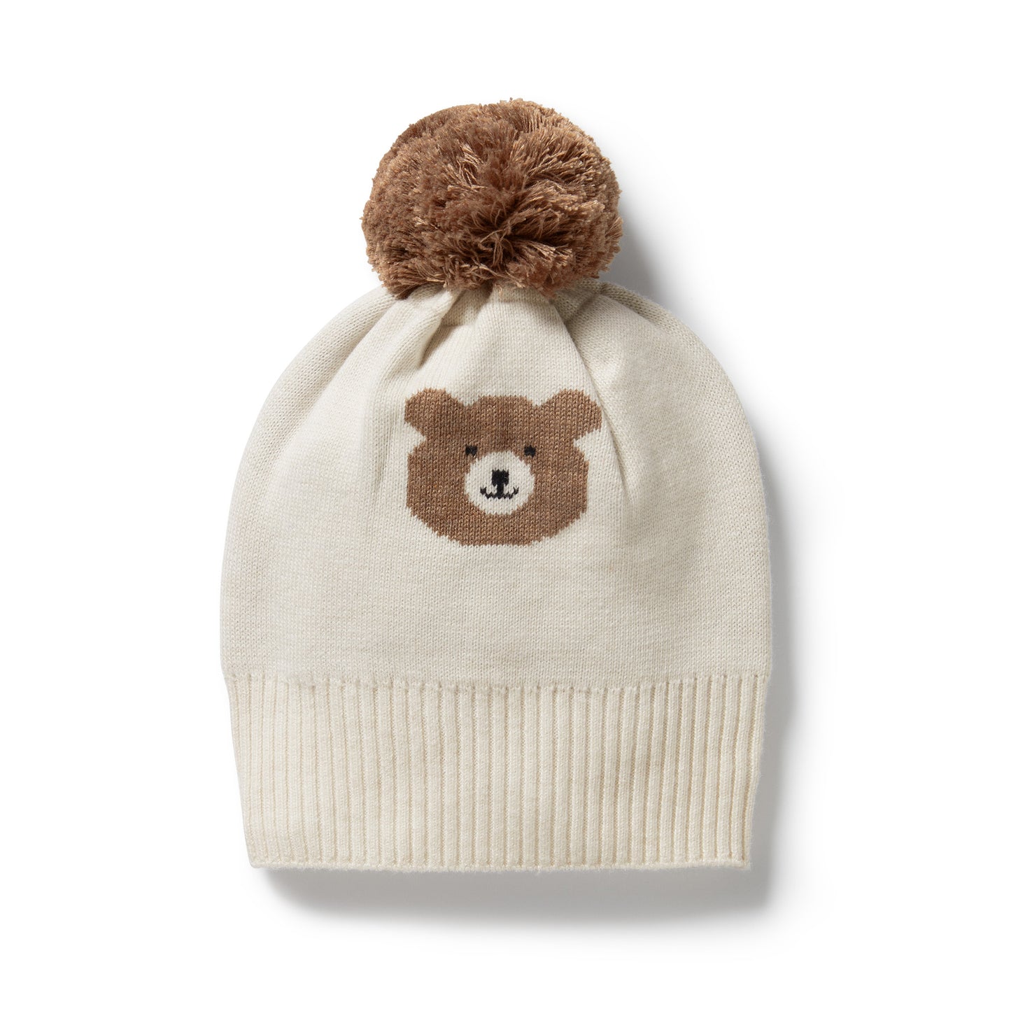 Wilson & Frenchy Organic Knitted Jacquard Hat Beary Cute