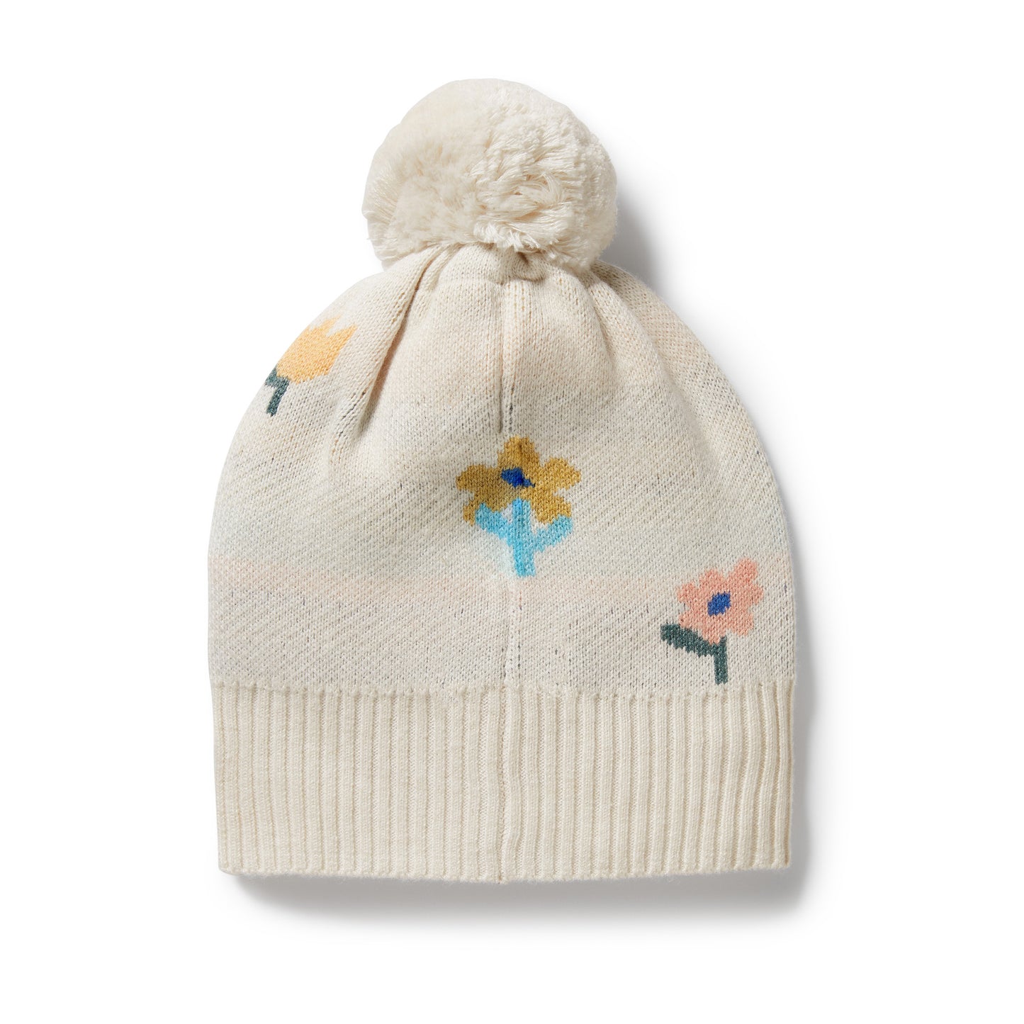 Wilson & Frenchy Organic Knitted Jacquard Hat Flower Pop