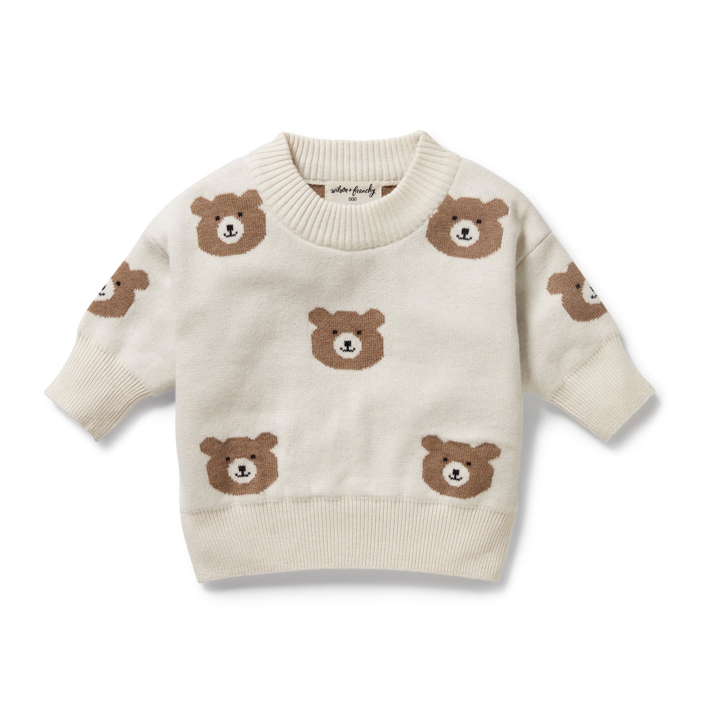 Wilson & Frenchy Organic Knitted Jacquard Jumper Beary Cute