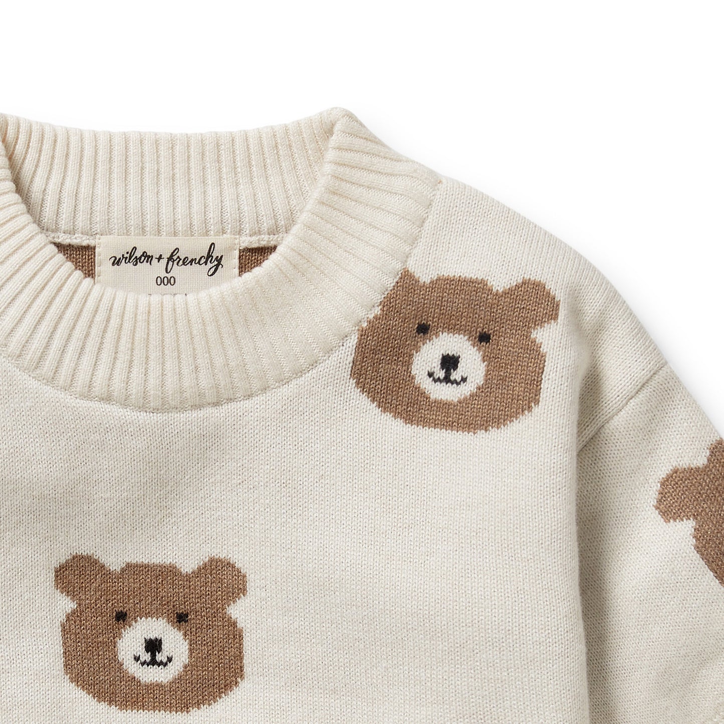 Wilson & Frenchy Organic Knitted Jacquard Jumper Beary Cute