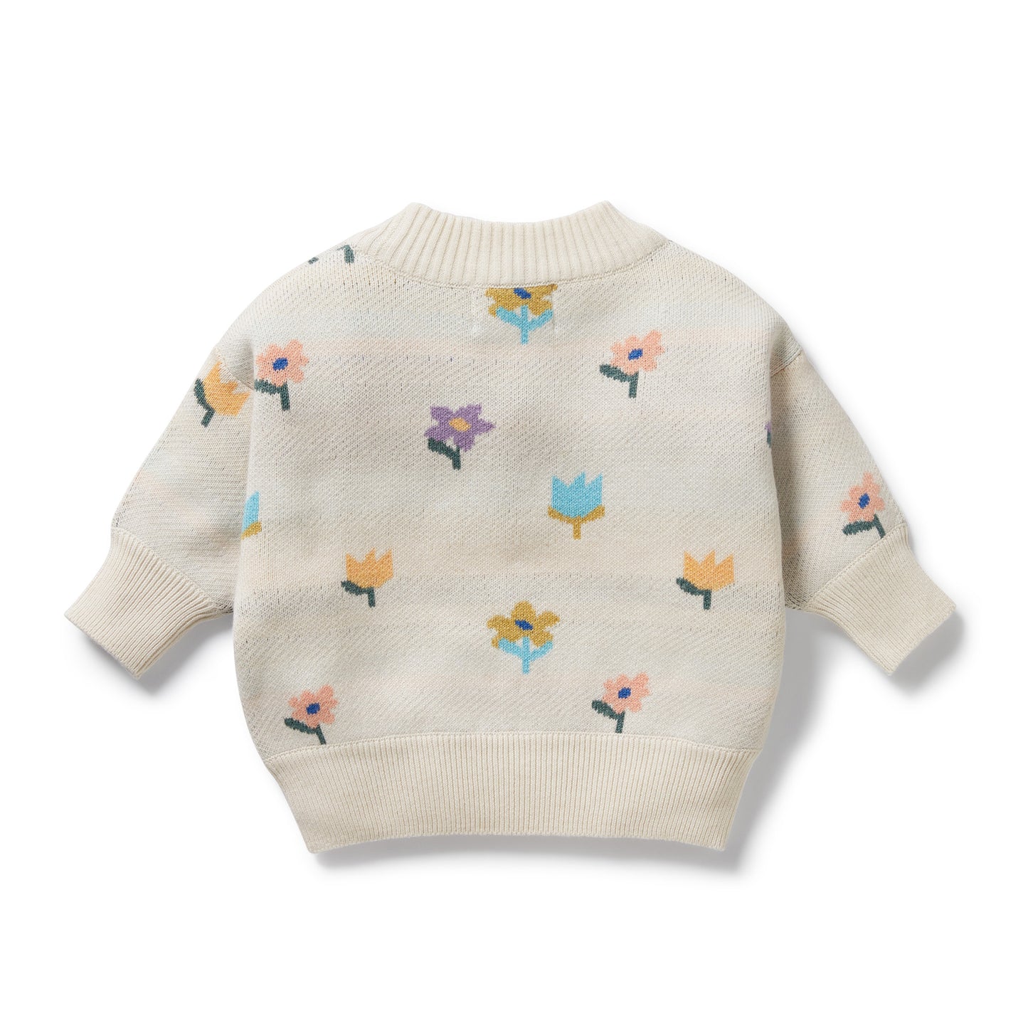 Wilson & Frenchy Organic Knitted Jacquard Jumper Flower Pop