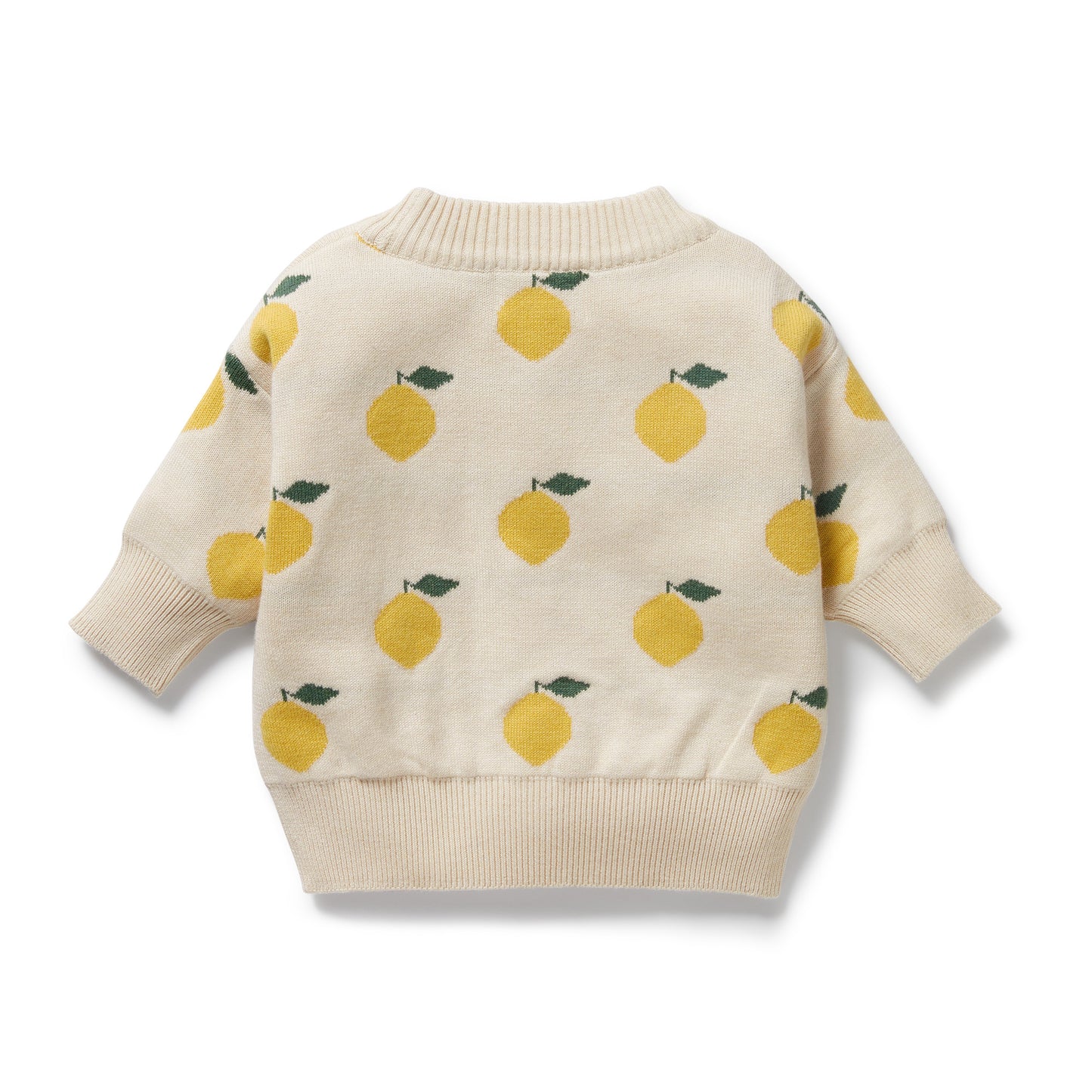 Wilson & Frenchy Organic Knitted Jacquard Jumper Lemony