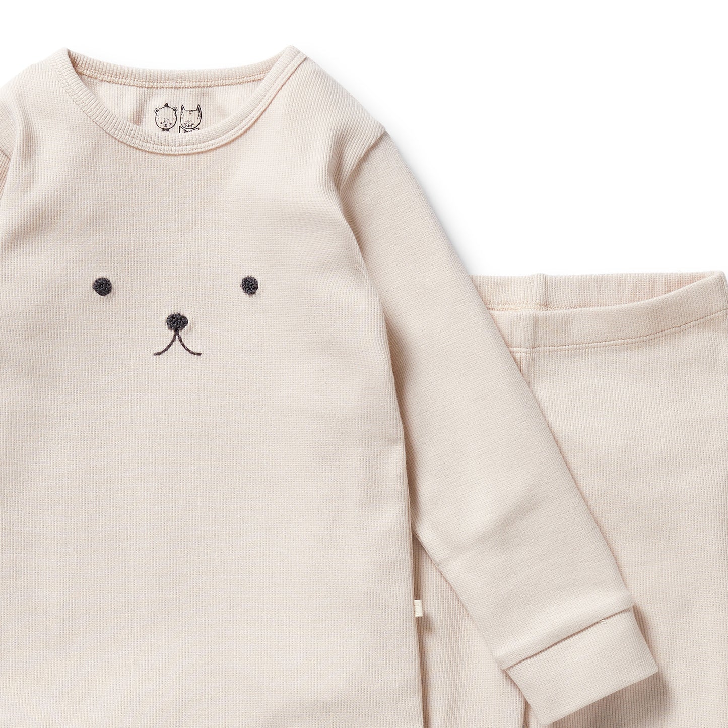 Wilson & Frenchy Rib Organic Long Sleeved Pyjamas Dusty Rose