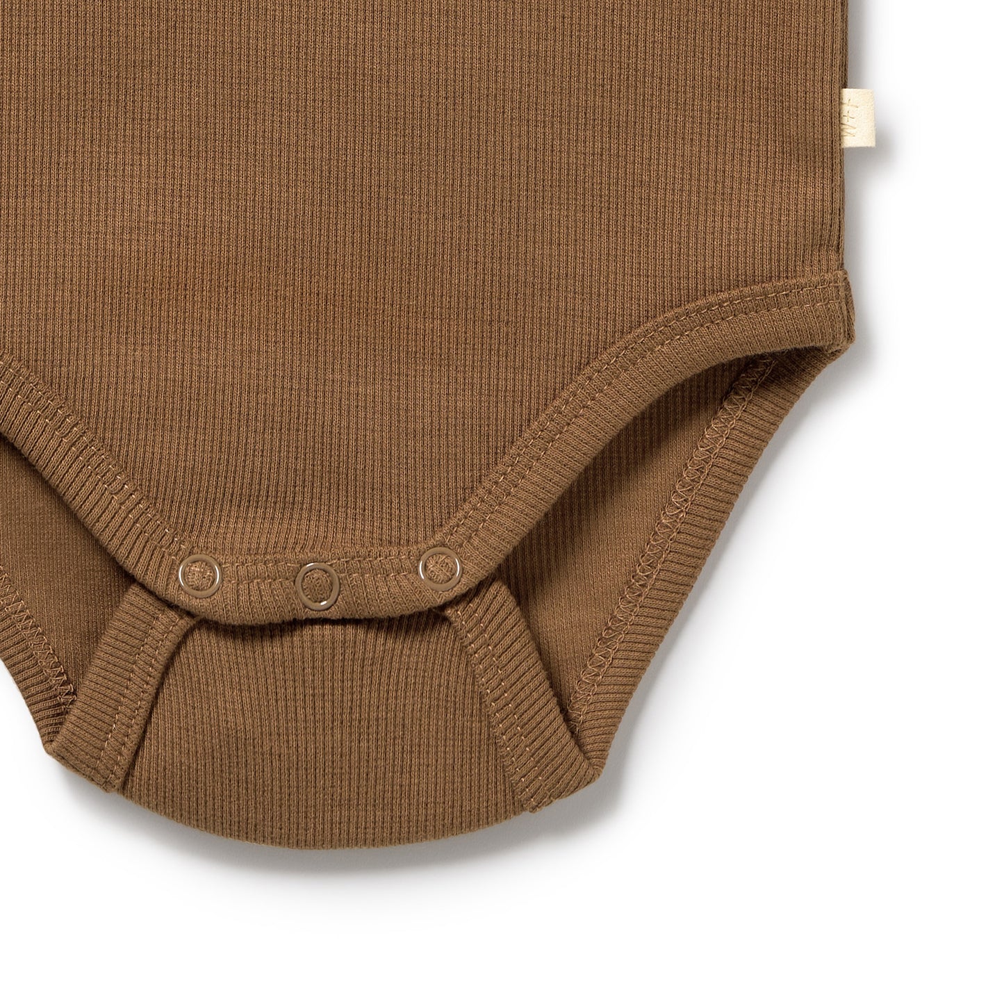 Wilson & Frenchy Organic Rib Long Sleeved Bodysuit Nutmeg