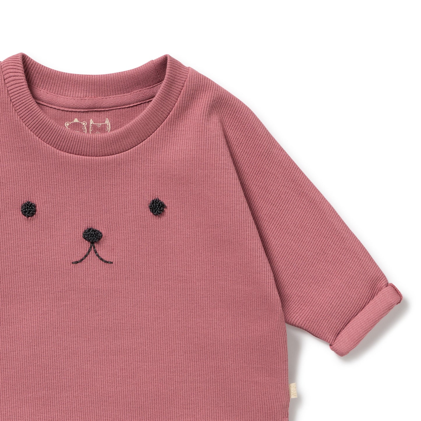 Wilson & Frenchy Organic Rib Long Sleeved Top Plum