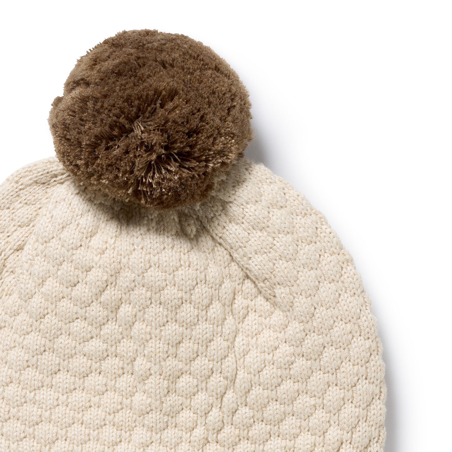Wilson & Frenchy Organic Knitted Bubble Hat Cream