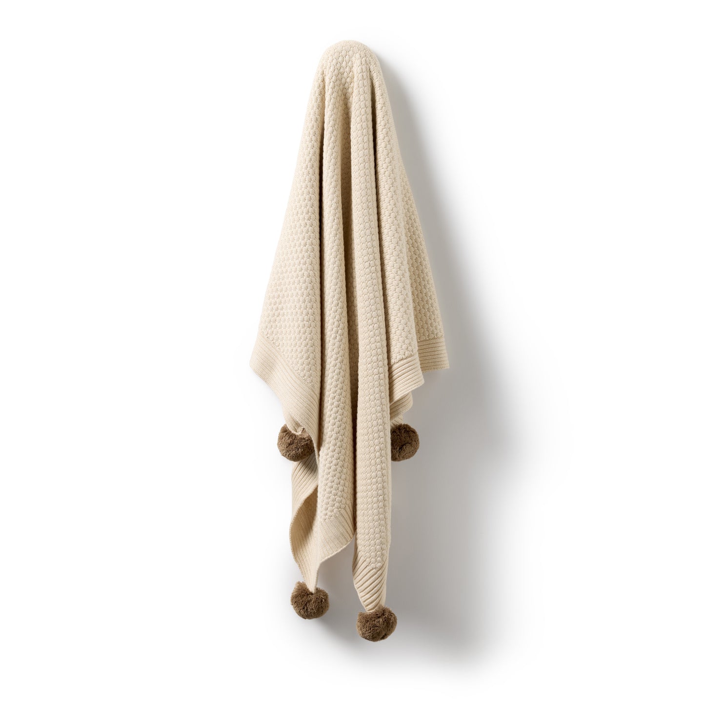 Wilson & Frenchy Organic Knitted Bubble Blanket Cream