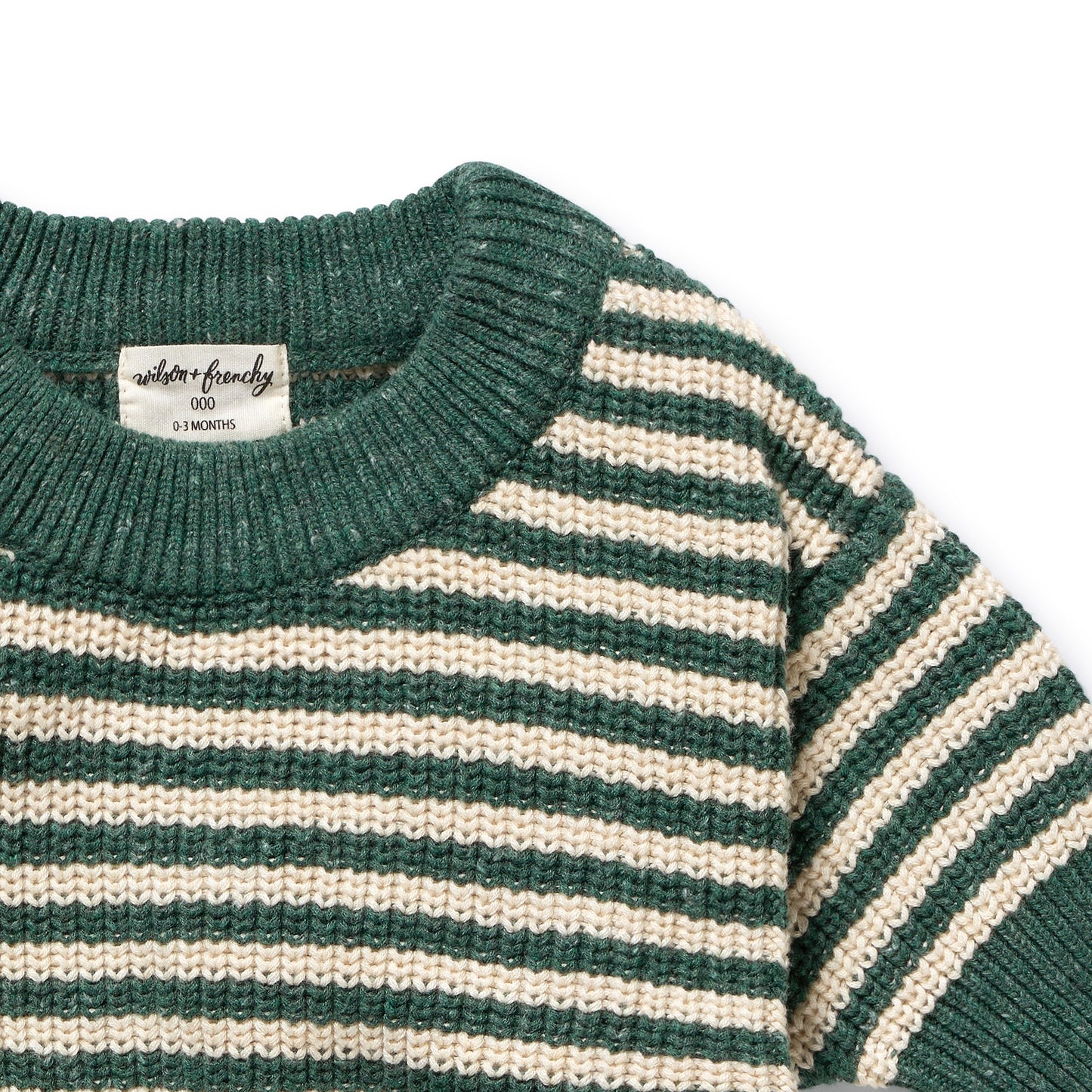 Wilson & Frenchy Organic Knitted Stripe Jumper Clover