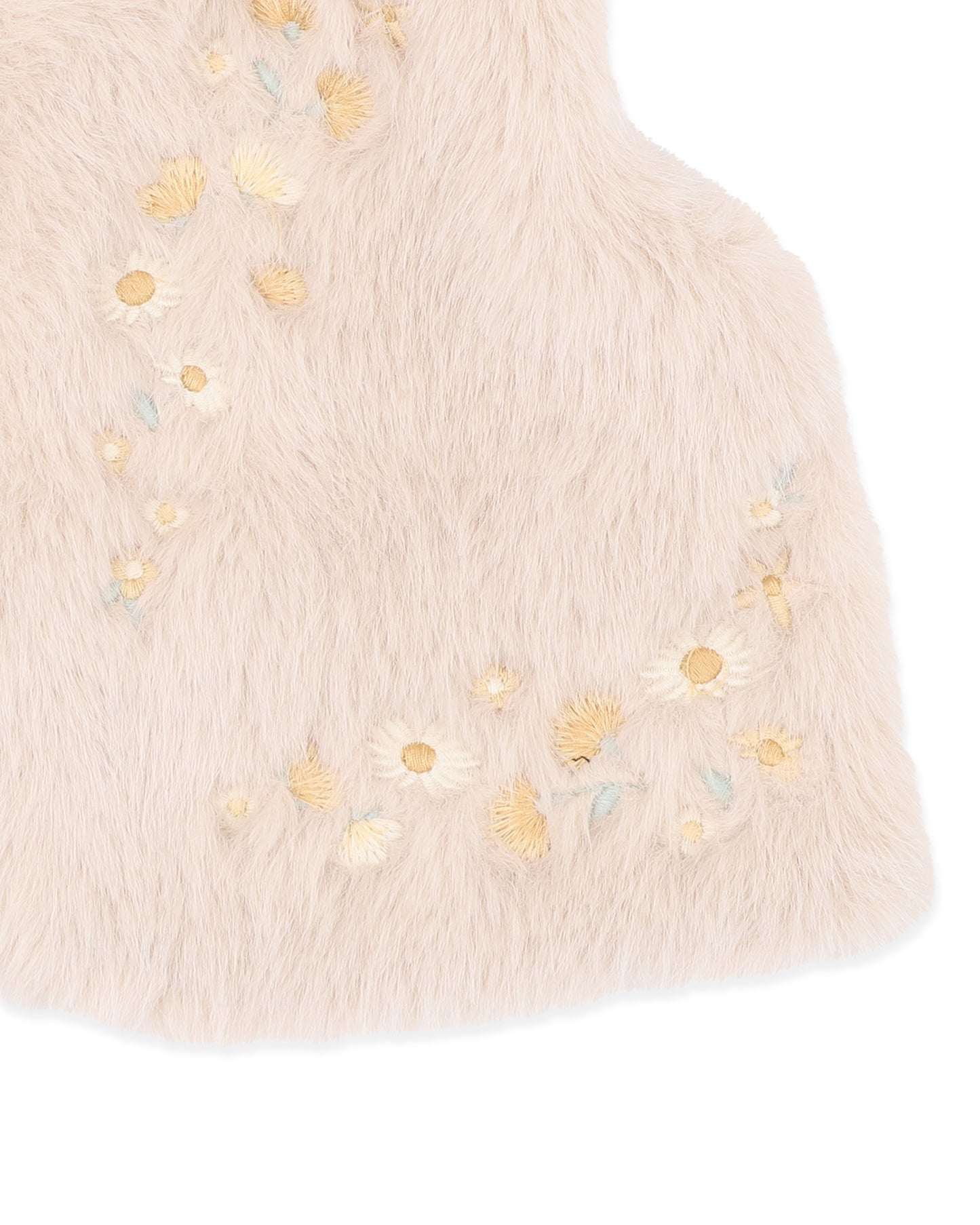 Minihaha Baby Winnie Embroidery Faux Fur Vest
