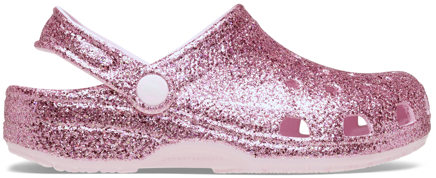 Crocs Classic Chunky Glitter Clog Kids/Youth Pink Milk