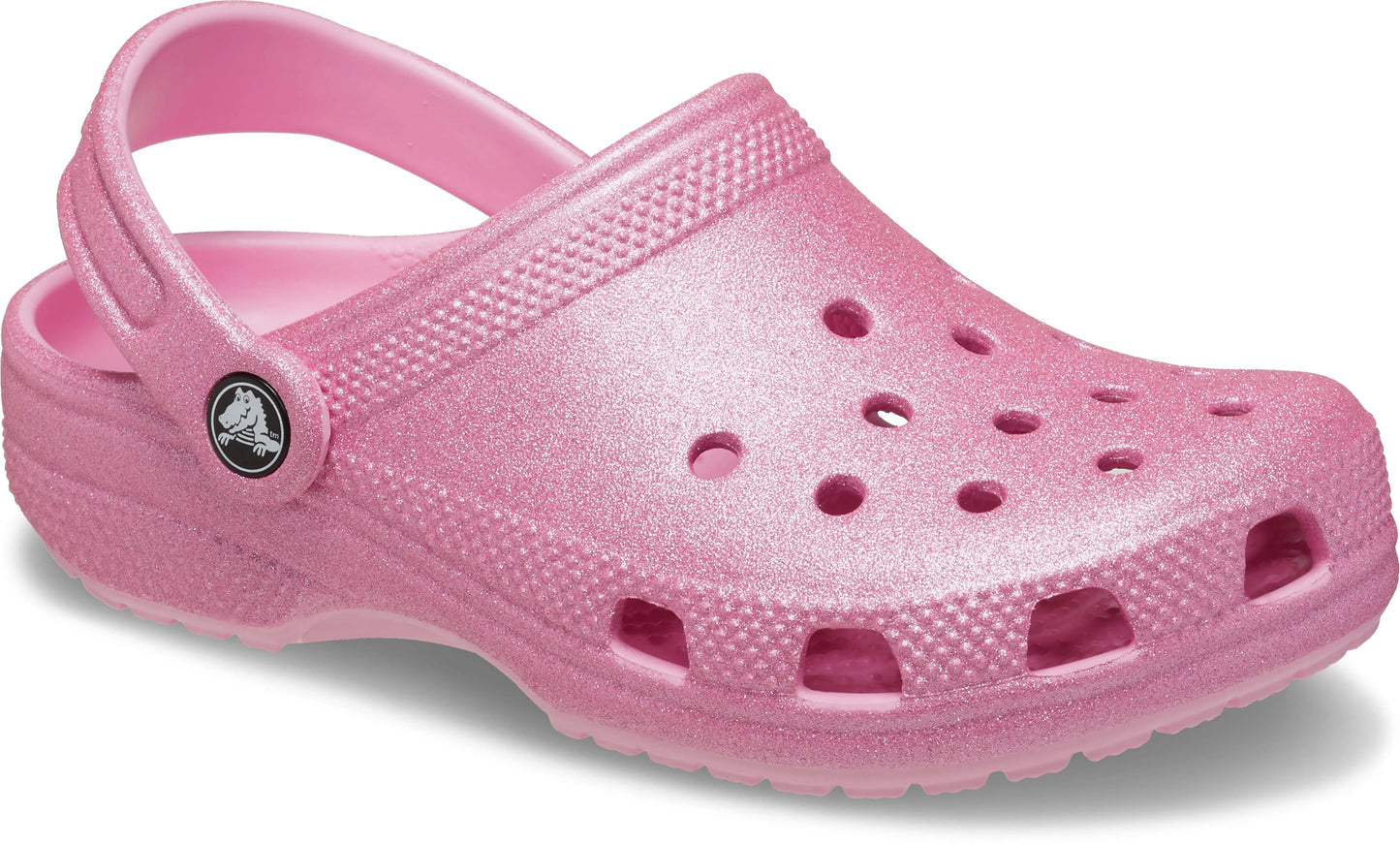 Crocs Classic Glitter Clog Toddlers Pink Tweed