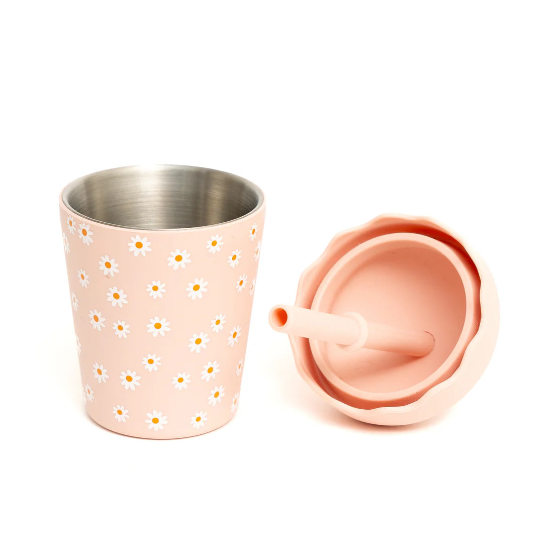 Chino Club | Smoothie Cup & Straw Pink Daisy