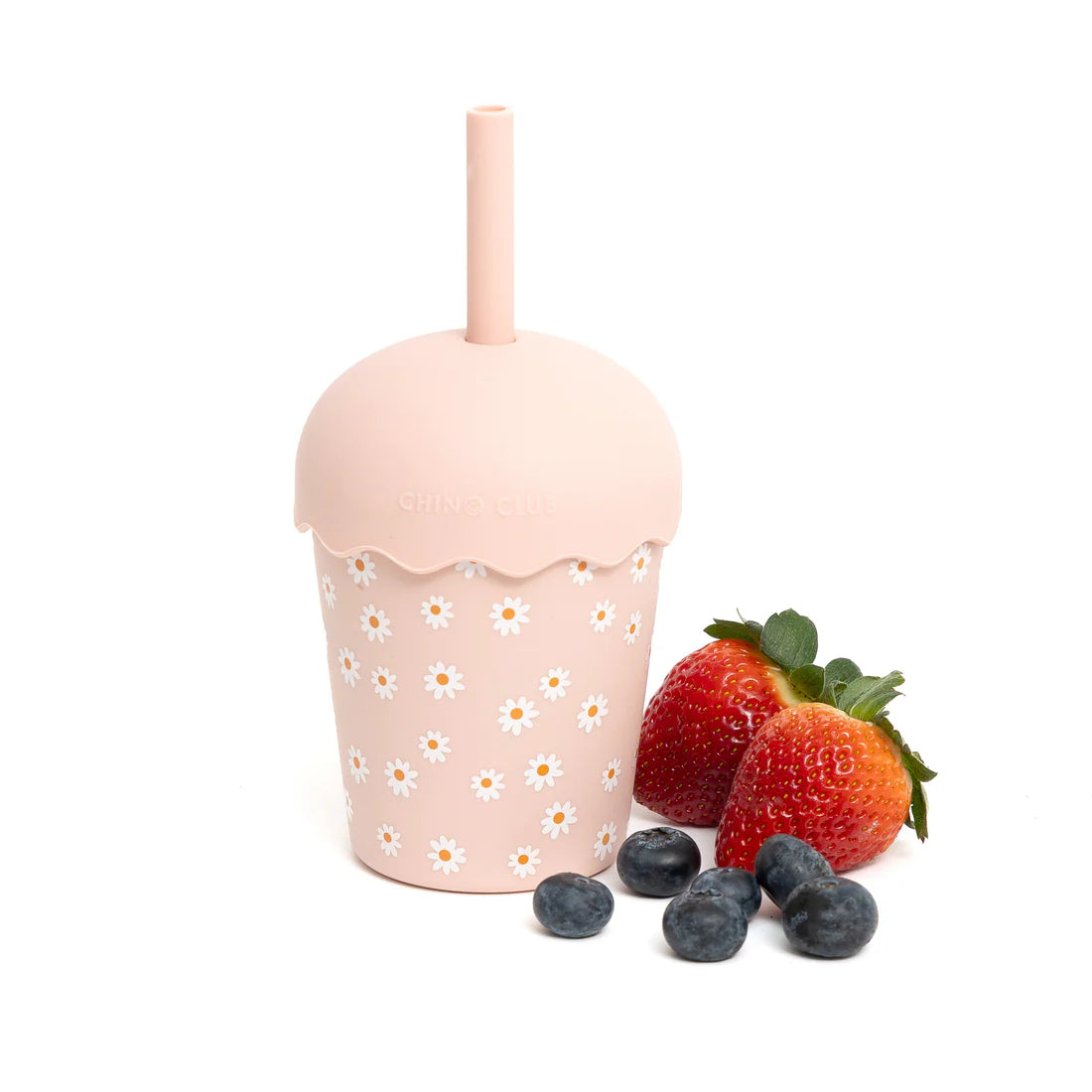 Chino Club | Smoothie Cup & Straw Pink Daisy