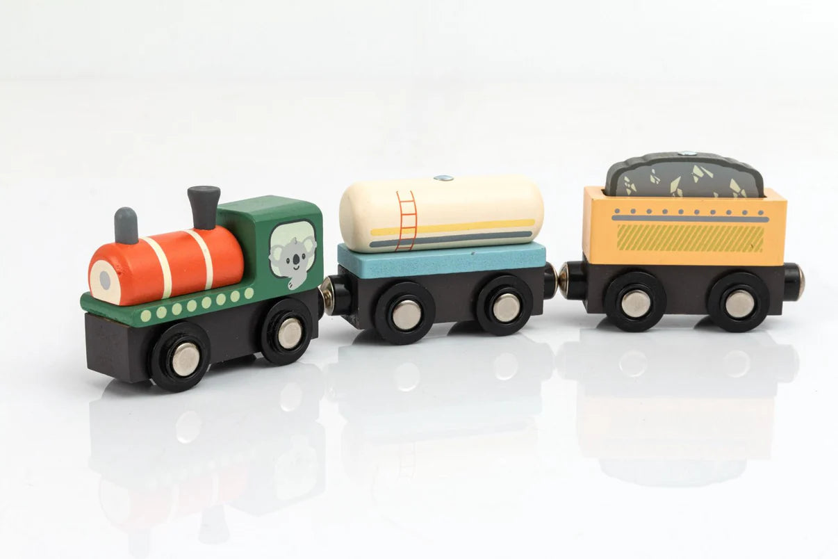 Wooden Magnetic Train Little Koala Play Set