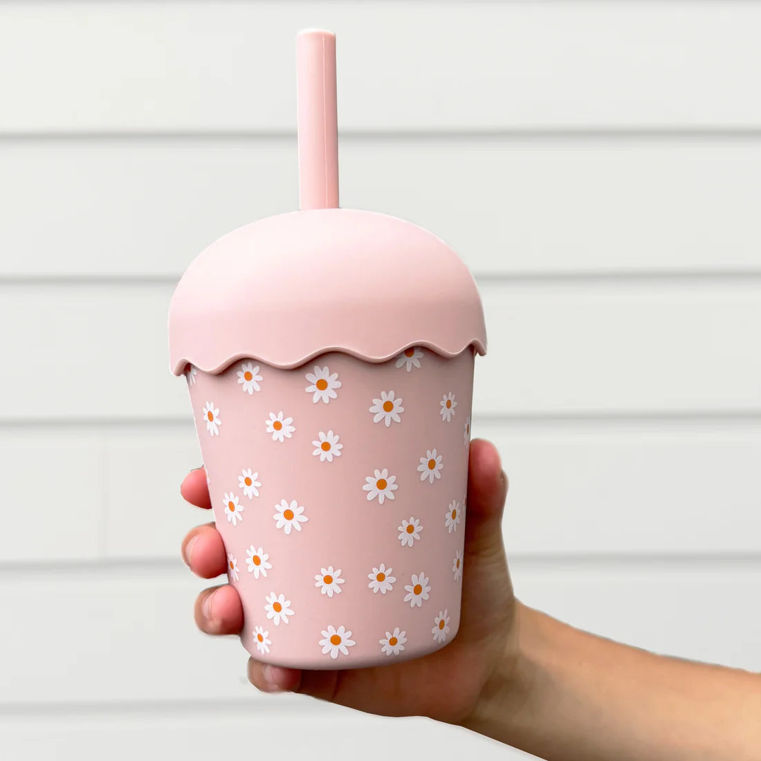 Chino Club | Smoothie Cup & Straw Pink Daisy