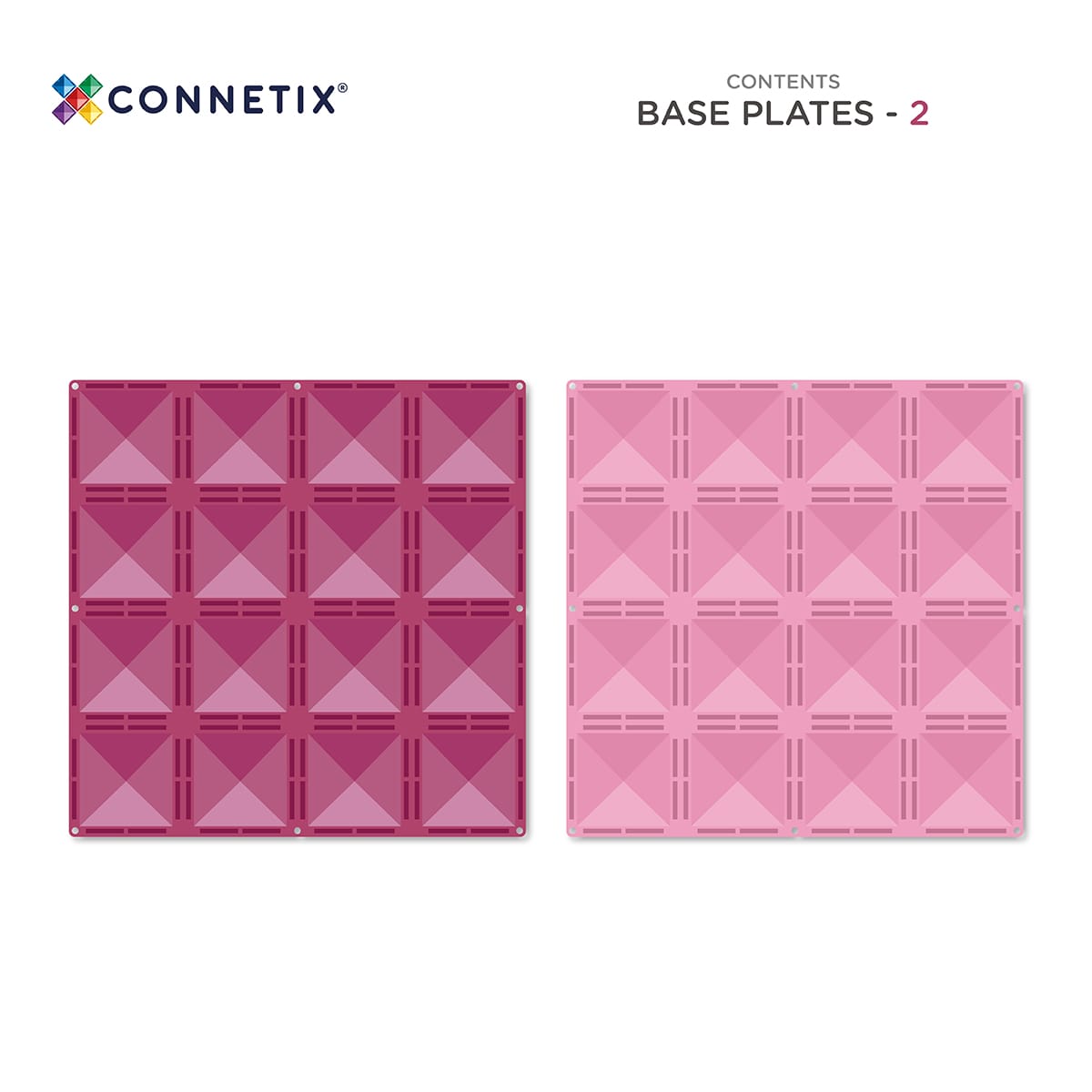 Connetix Pastel Pink & Berry Base Plate 2 pc