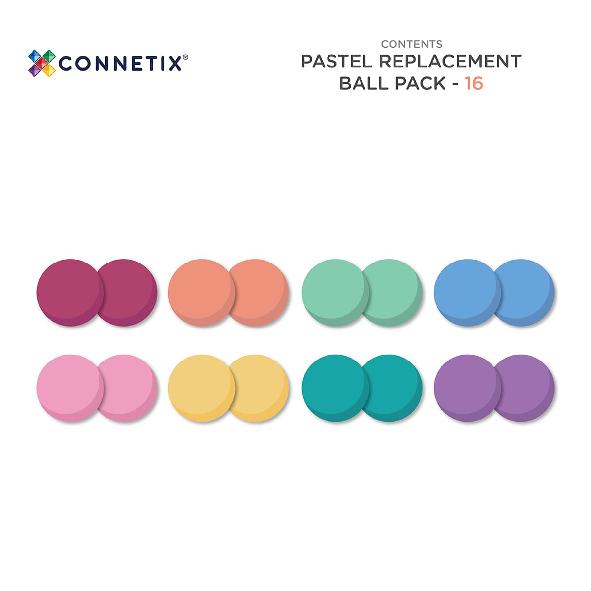 Connetix Pastel Ball Pack 16 pc