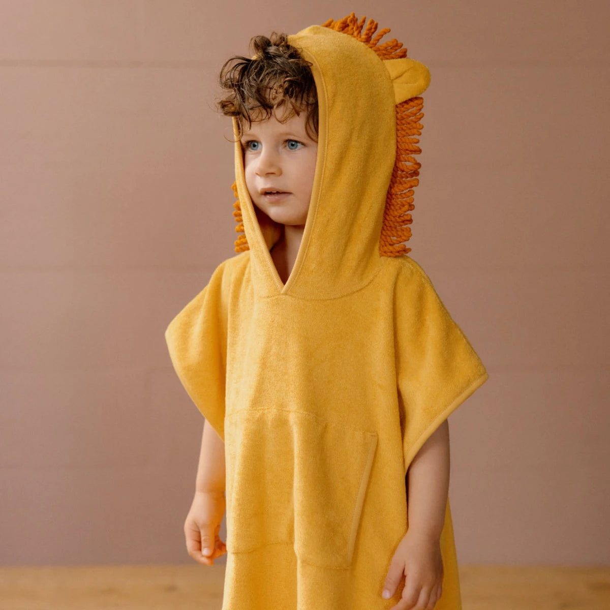 Nature Baby Lion Poncho Towel Golden