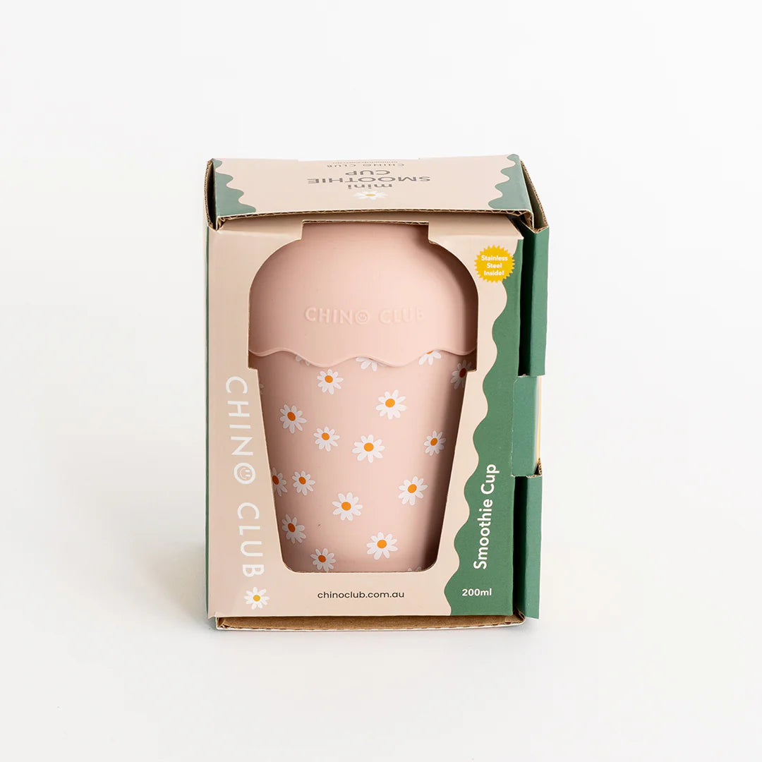 Chino Club | Smoothie Cup & Straw Pink Daisy
