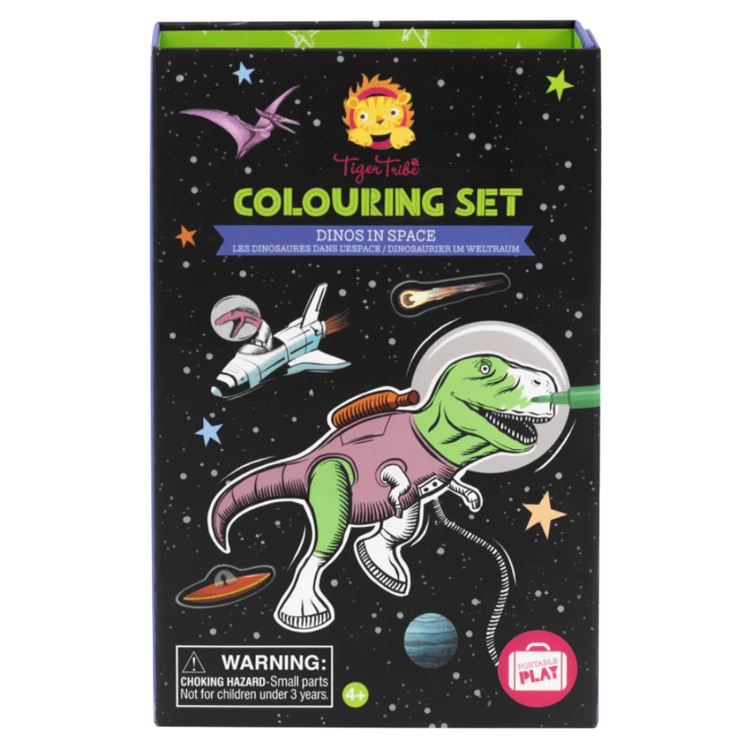 Tiger Tribe Colouring Set Dinos in Space