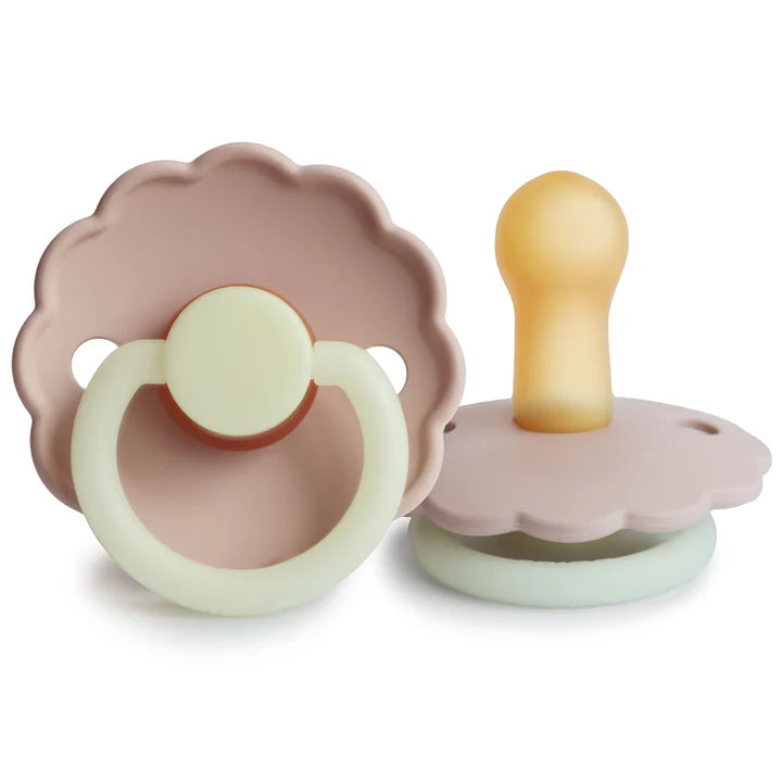 FRIGG Daisy Natural Rubber Pacifier Blush Night