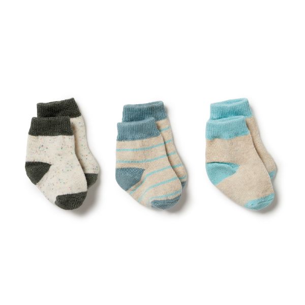Wilson & Frenchy 3 Pack Baby Socks Shadow, Arctic, Mint