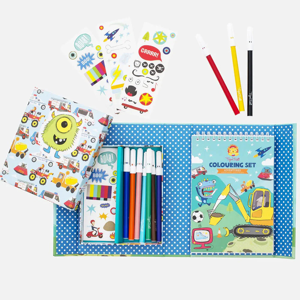 Tiger Tribe Colouring Set Adventures
