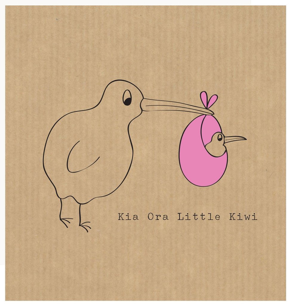 The Little Card Factory Pink Little Kiwi Card