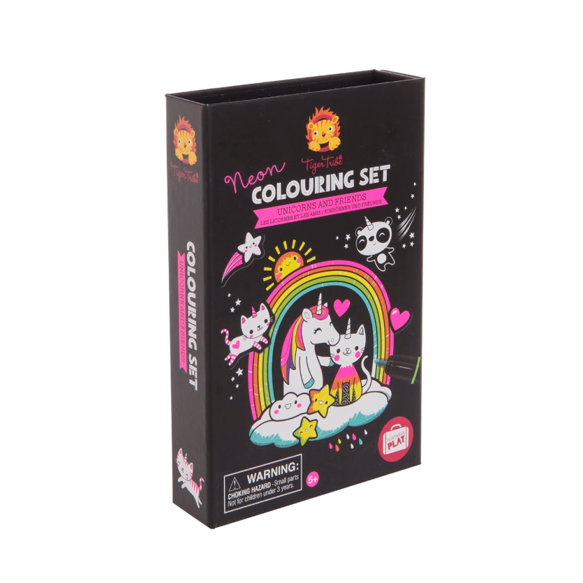 Tiger Tribe Colouring Set Neon Unicorn & Friends