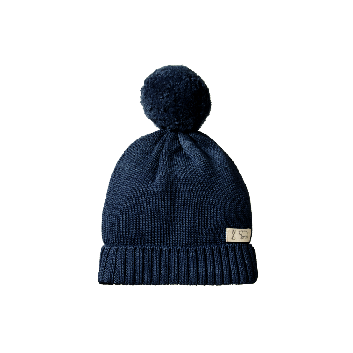 Nature Baby Alpine Pom Pom Beanie Navy