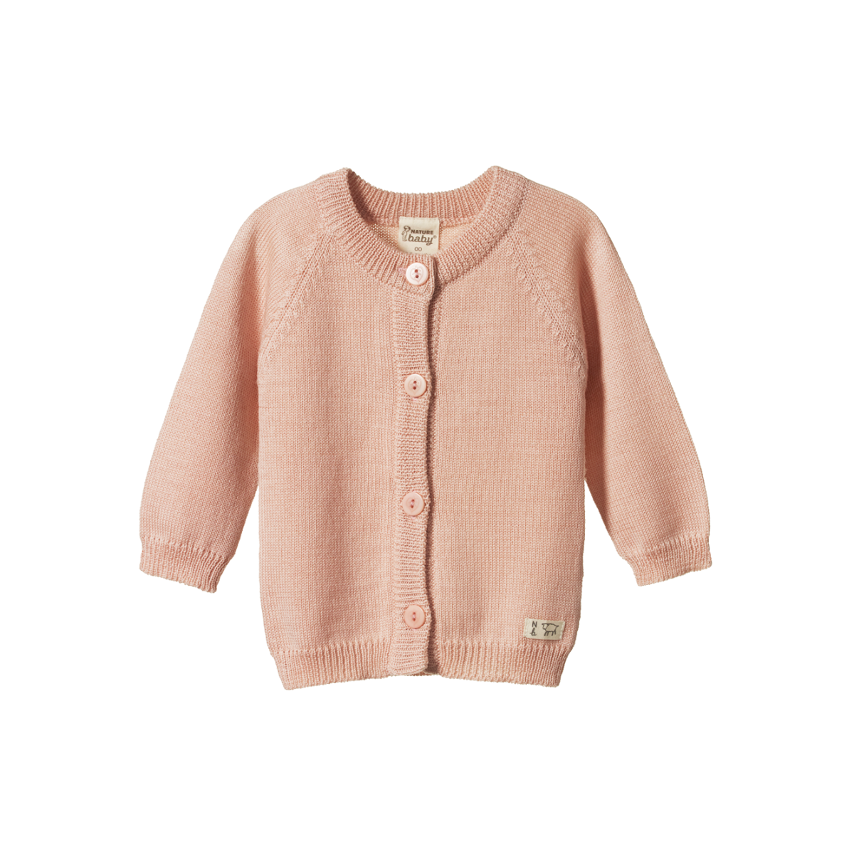 Nature Baby Merino Knit Cardigan Rose Dust