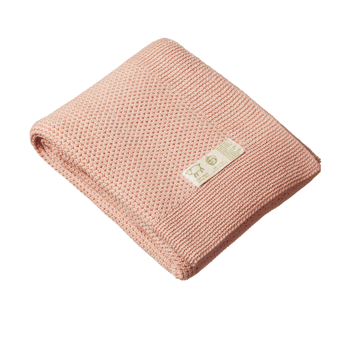 Nature Baby Merino Knit Blanket Rose Dust