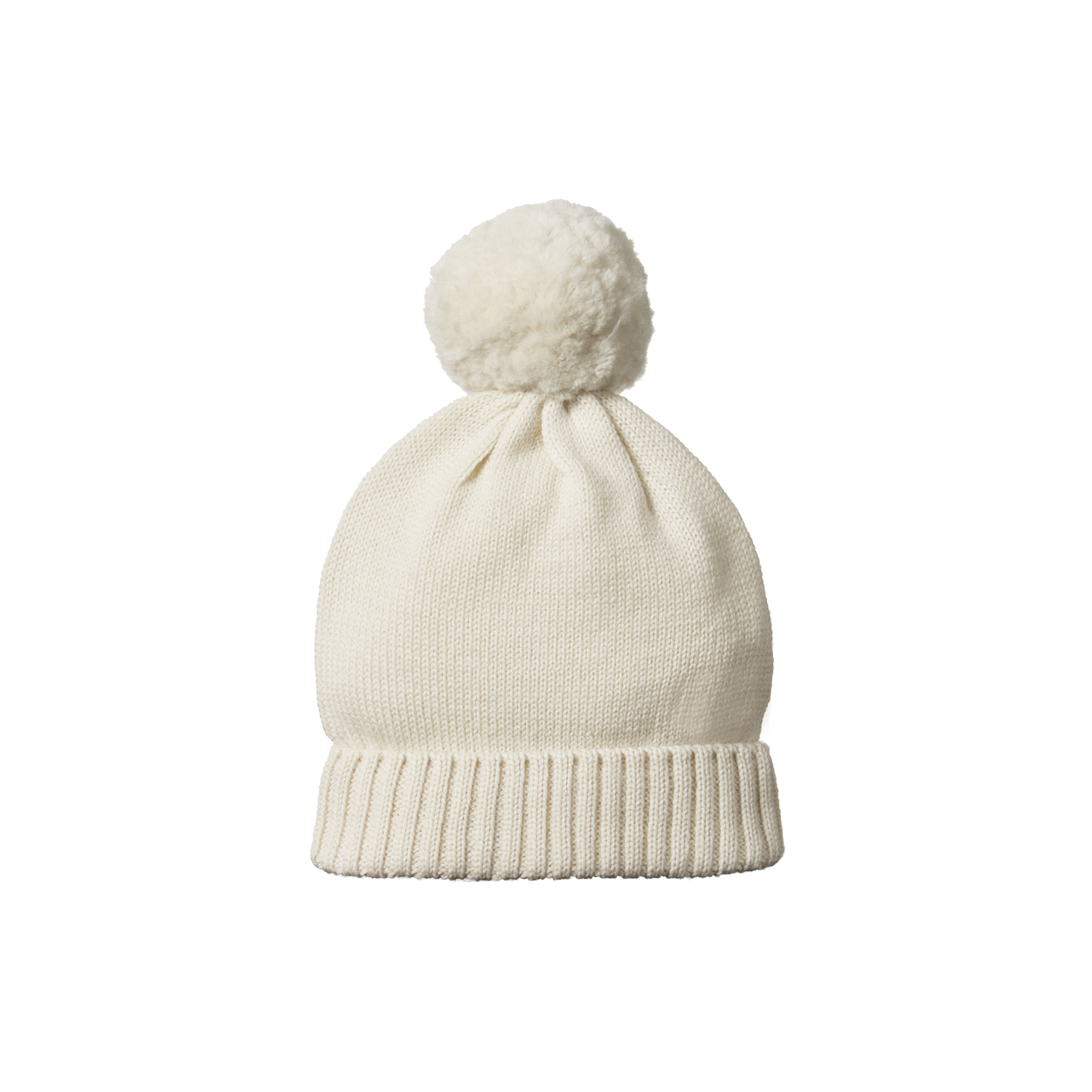 Nature Baby Alpine Pom Pom Beanie Natural