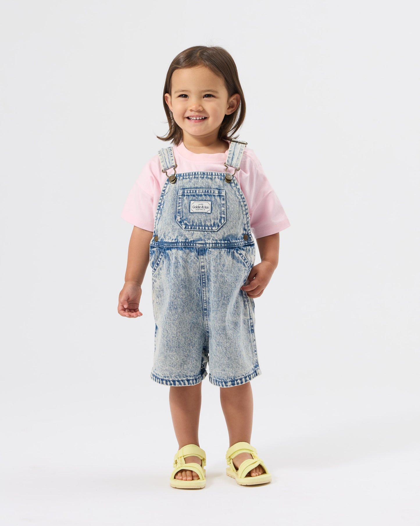 Goldie + Ace Burton Vintage Washed Denim Overalls
