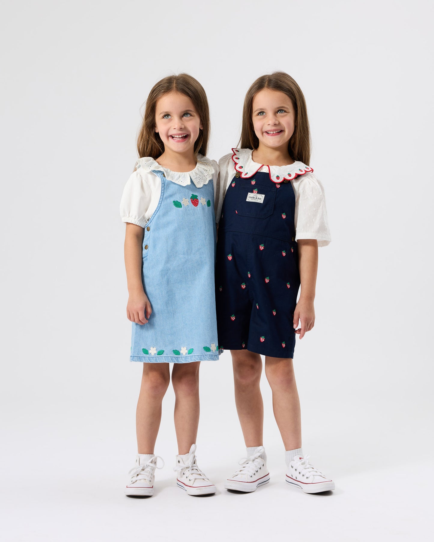 Goldie + Ace Wild Strawberry Pinafore Dress
