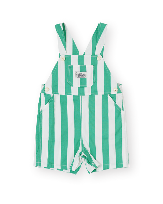 Goldie + Ace Happy Stripe Button Burton Overalls